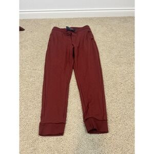 Bonobos Jogger Pants Mens Small Short Red Cuffed Elastic Waist Casual Lounge